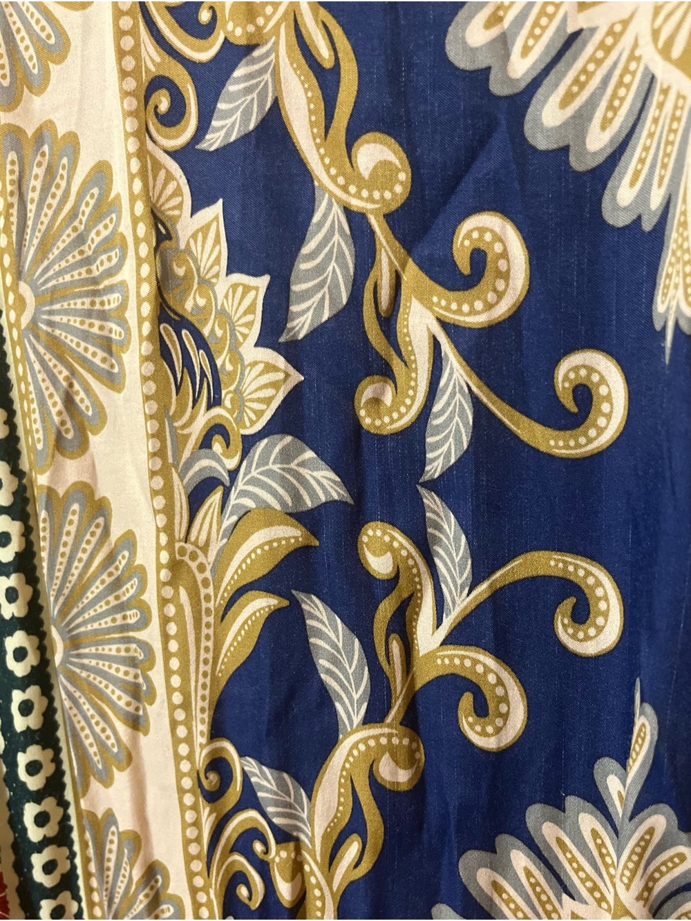 Farm Rio Navy Winter Mix Midi Dress - Picture 11 of 16